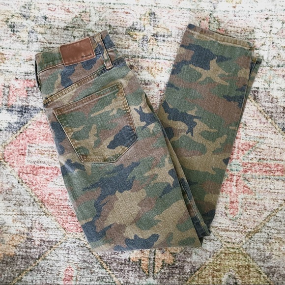 Madewell High-Rise Slim Boyjean Camo J8305 Size 26 - Picture 9 of 10
